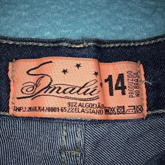 ISMALU distressed jeans blue made in Brazil size 14 - Picture 3 of 7